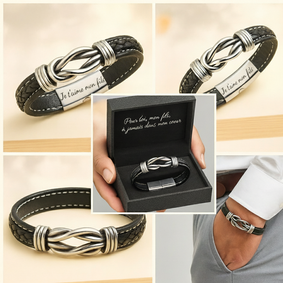À MON FILS - BRACELET EN CUIR