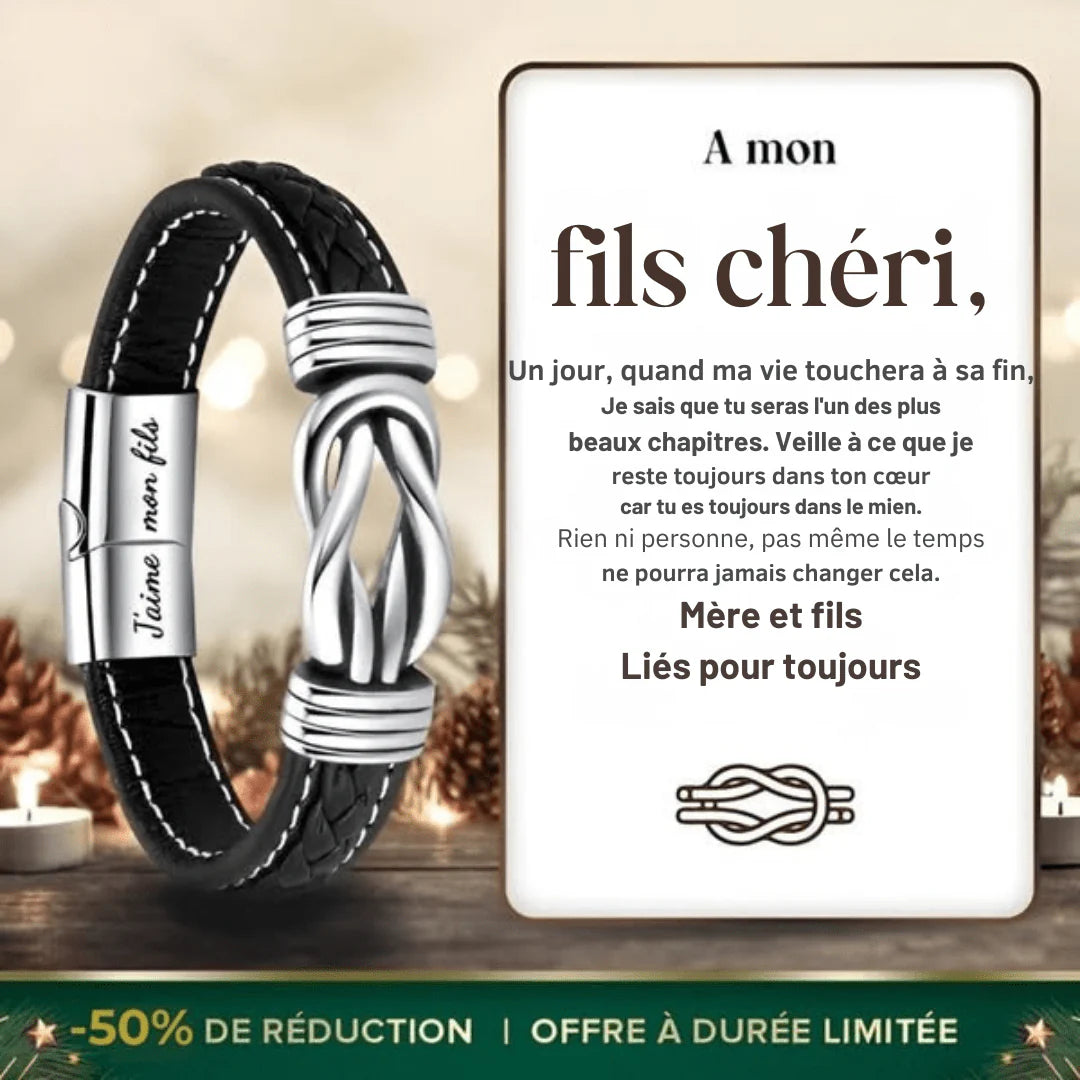 À MON FILS - BRACELET EN CUIR