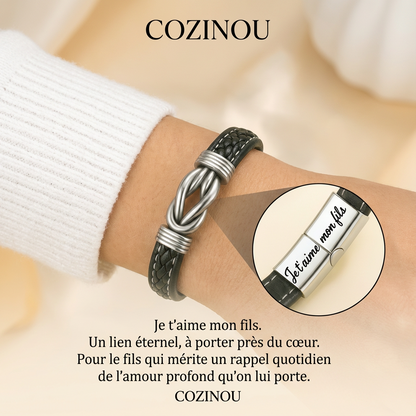 À MON FILS - BRACELET EN CUIR