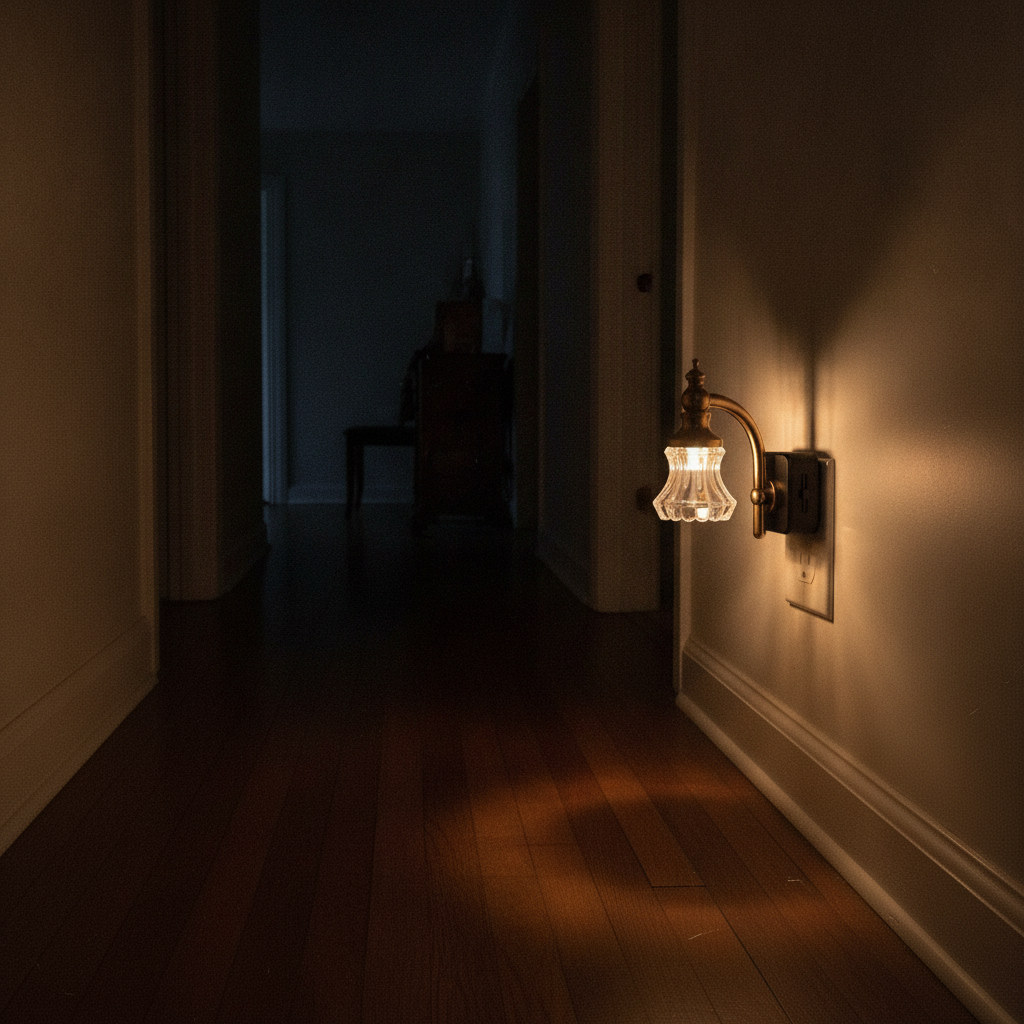 Vintage Flower Plug-In Night Light — Dusk-to-Dawn Sensor