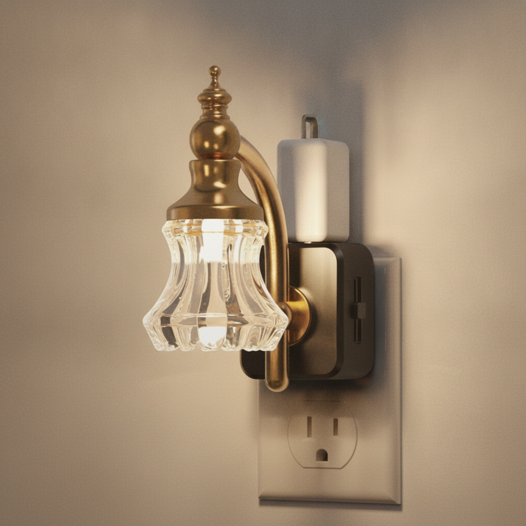 Vintage Flower Plug-In Night Light — Dusk-to-Dawn Sensor