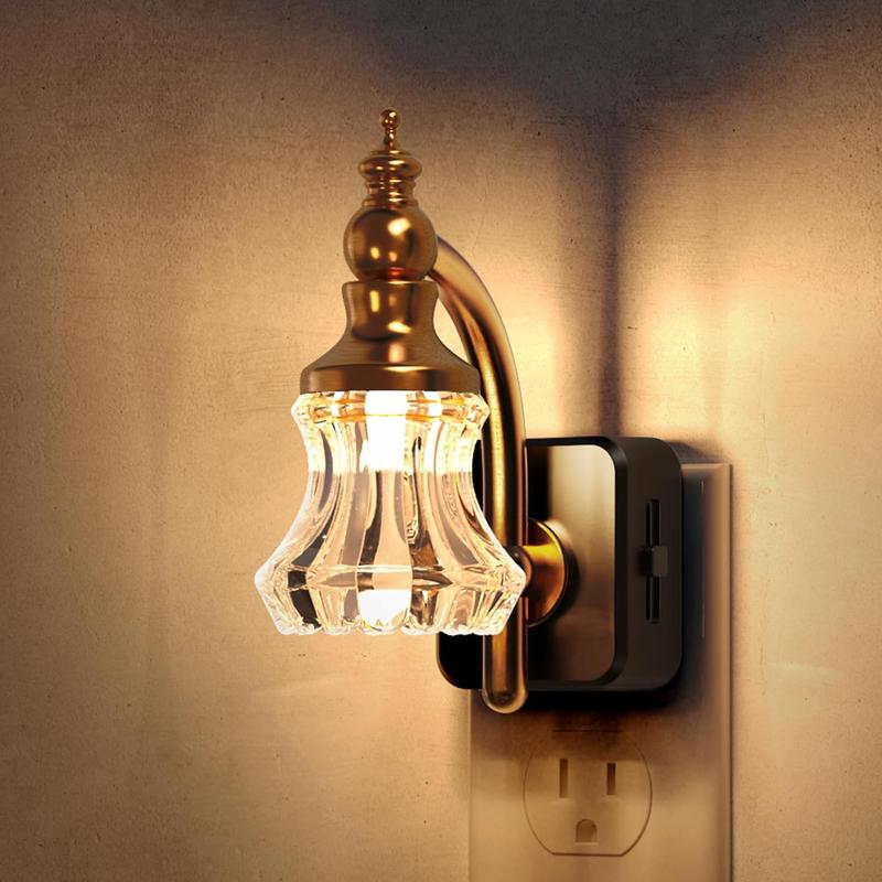 Vintage Flower Plug-In Night Light — Dusk-to-Dawn Sensor