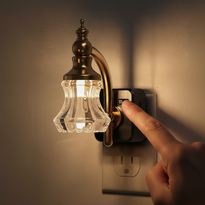 Vintage Flower Plug-In Night Light — Dusk-to-Dawn Sensor