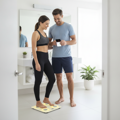 7-Color Glowing Bluetooth Smart Body Fat Scale