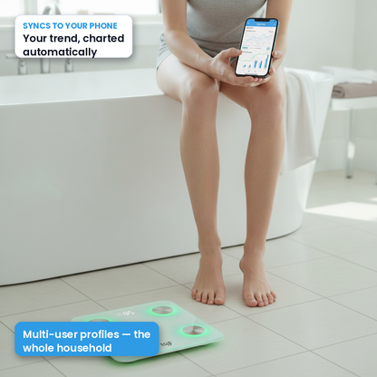 7-Color Glowing Bluetooth Smart Body Fat Scale