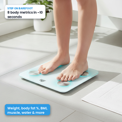 7-Color Glowing Bluetooth Smart Body Fat Scale